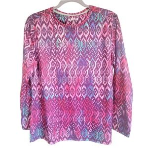 Reel Legends L Women's Free Line Long Sleeve Fishing Shirt Pink‎ Large NEW